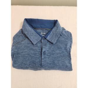 Under Armour Polo Shirt Mens Small Blue Short Sleeve Golf Athleisure Preppy